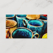 Farbenfrohe Kaffeebeutel für Kaffeeliebhaber Visitenkarte (Rückseite)