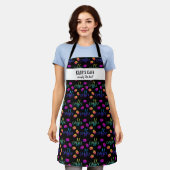 Farbenfrohe Kaffeebohnen Barista oder Café Name Cu Schürze (Getragen)