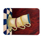 Farbenfrohe Kaffeekuchen auf Red Art Magnet 3"x4" (Horizontal)