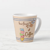 Farbenfrohe Kaffeekuchen Latte Tasse (Rechte Ecke)