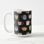 Farbenfrohe Kaffeemüschmuster Kaffeetasse (Links)