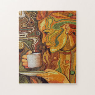 Farbenfrohe Kaffeepause Puzzle