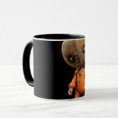 Farbenfrohe Kaffeetasse mit Doodle-Muster | Süße C (Vorderseite Links)