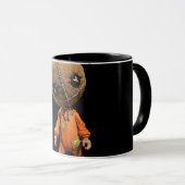 Farbenfrohe Kaffeetasse mit Doodle-Muster | Süße C (VorderseiteRechts)