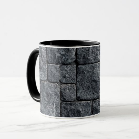 Farbenfrohe Kaffeetasse mit Doodle-Muster | Süße C (Vorderseite Links)