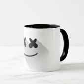 Farbenfrohe Kaffeetasse mit Doodle-Muster | Süße C (VorderseiteRechts)