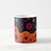 Farbenfrohe Kaffeetasse mit Doodle-Muster | Süße C (Mittel)