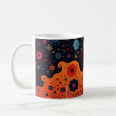 Farbenfrohe Kaffeetasse mit Doodle-Muster | Süße C (Links)