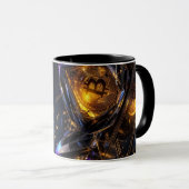 Farbenfrohe Kaffeetasse mit Doodle-Muster | Süße C (VorderseiteRechts)