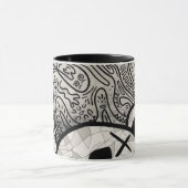 Farbenfrohe Kaffeetasse mit Doodle-Muster | Süße C (Zentrum)