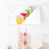 Farbenfrohe Kaffeetassen Banner (Insitu)