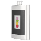 Farbenfrohe Kaffeetassen Flachmann (Links)