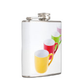 Farbenfrohe Kaffeetassen Flachmann (Rechts)