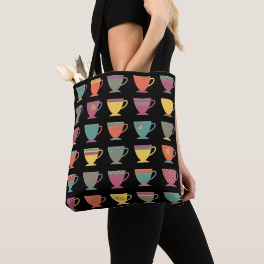 Farbenfrohe Kaffeetassen, traditionelle Teebecher Tasche (Von Nahem)