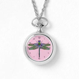 Farbenfrohe Kaiserin Dragonfly Art Armbanduhr