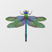 Farbenfrohe Kaiserin Dragonfly Art Fensteraufkleber (Blatt)