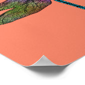Farbenfrohe Kaiserin Dragonfly Art Poster (Ecke)
