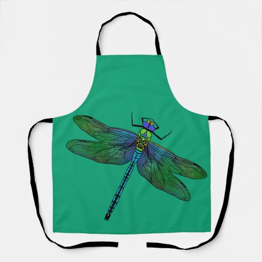 Farbenfrohe Kaiserin Dragonfly Art Schürze (Vorderseite)