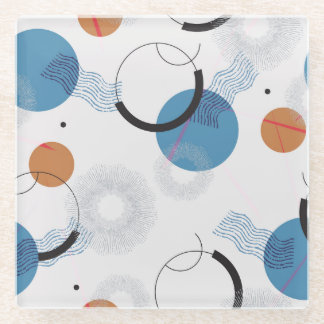 Farbenfrohe Kakteen: Niedliches nahtloses Muster Glasuntersetzer