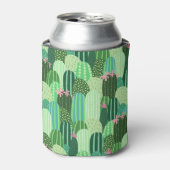 Farbenfrohe Kakteen Seamless Pattern Illustration Dosenkühler (Kanne Vorderseite)