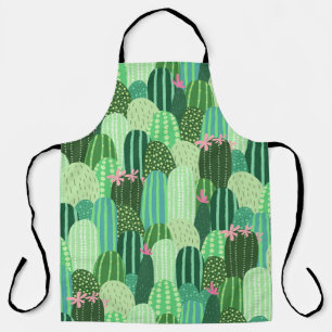 Farbenfrohe Kakteen Seamless Pattern Illustration Schürze