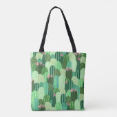 Farbenfrohe Kakteen Seamless Pattern Illustration Tasche (Rückseite)