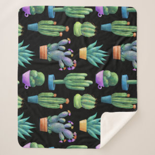 Farbenfrohe Kakteen: Whimsical Seamless Design. Sherpadecke
