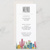 Farbenfrohe Kakti | Desert Theme Menu Menükarte (Vorne/Hinten)