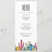 Farbenfrohe Kakti | Desert Theme Menu Menükarte (Vorderseite)