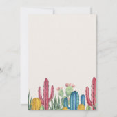 Farbenfrohe Kakti | Wüstenhochzeit Einladung (Rückseite)