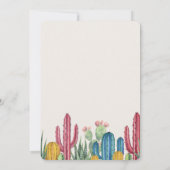 Farbenfrohe Kakti | Wüstenhochzeit Einladung (Rückseite)