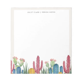 Farbenfrohe Kakti | Wüstenthema Notizblock