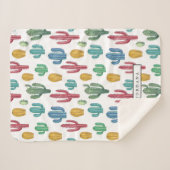 Farbenfrohe Kakti | Wüstenthema Personalisiert Sherpadecke (Vorderseite (Horizontal))