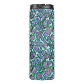 Farbenfrohe Kaladien Wasserfarbenleder Muster Rosa Thermosbecher (Rückseite)