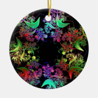 Farbenfrohe Kaleidoskop Design Fraktal Geschenke Keramikornament