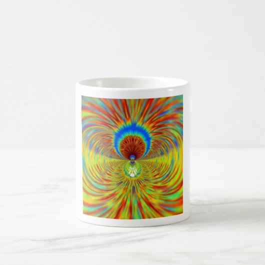 Farbenfrohe Kaleidoskop Kunstdruckerei Kaffeetasse (Mittel)