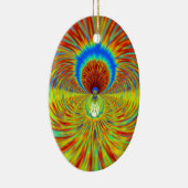 Farbenfrohe Kaleidoskop Kunstdruckerei Keramikornament (Rechts)