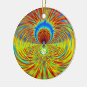 Farbenfrohe Kaleidoskop Kunstdruckerei Keramikornament (Links)