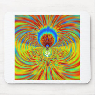 Farbenfrohe Kaleidoskop Kunstdruckerei Mousepad