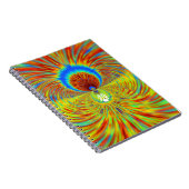 Farbenfrohe Kaleidoskop Kunstdruckerei Notizblock (Rechte Seite)