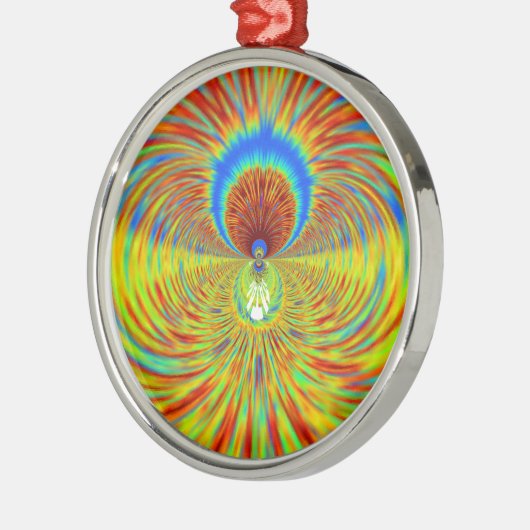 Farbenfrohe Kaleidoskop Kunstdruckerei Ornament Aus Metall (Links)