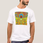 Farbenfrohe Kaleidoskop Kunstdruckerei T-Shirt (Vorderseite)
