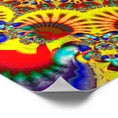 Farbenfrohe Kaleidoskop-Muster Poster (Ecke)