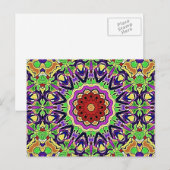Farbenfrohe Kaleidoskop-Muster Postkarte (Vorne/Hinten)