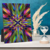 Farbenfrohe Kaleidoskop-Sternexplosion Fotoplatte (Seite)