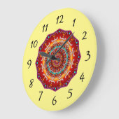 Farbenfrohe Kaleidoskop Uhr Rotes auf Gelb (Winkel)