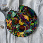 Farbenfrohe, kaleidoskopische Abstrakte Kunst Button (Beispiel)