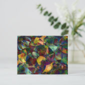 Farbenfrohe, kaleidoskopische Abstrakte Kunst Postkarte (Stehend Vorderseite)