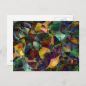 Farbenfrohe, kaleidoskopische Abstrakte Kunst Postkarte (Vorne/Hinten)