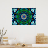Farbenfrohe kaleidoskopische Mosaik | Abstrakt Man Poster (Küche)